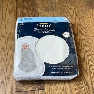 Halo SleepSack Swaddle in Soft White and Gray